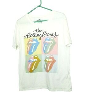 Rolling Stones Colorful Tongue Graphic T Shirt Size M Music Band‎ Tee